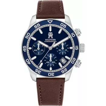 Tommy Hilfiger vīriešu Damon kvarca pulkstenis 1792163 41mm nerūsējošais tērauds zils ciparnīca