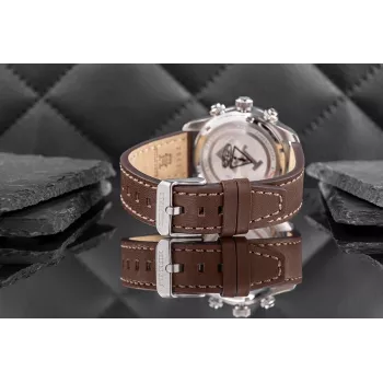 Tommy Hilfiger vīriešu Damon kvarca pulkstenis 1792166 40mm zils ciparnīca brūna āda