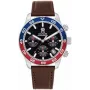 Tommy Hilfiger vīriešu Damon kvarca pulkstenis 1792166 40mm zils ciparnīca brūna āda