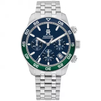 Tommy Hilfiger vīriešu Damon kvarca pulkstenis 1792185 41mm zils ciparnīca nerūsējošais tērauds