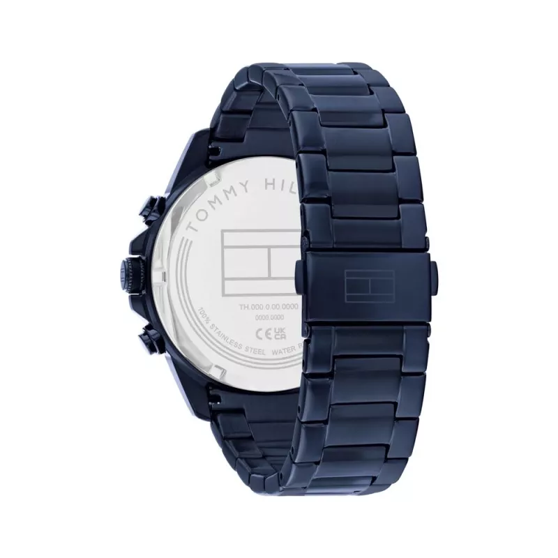 Tommy Hilfiger vīriešu Decker kvarca pulkstenis 1710652 46mm zils ciparnīca nerūsējošais tērauds