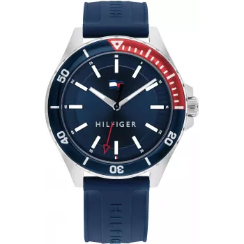 Tommy Hilfiger vīriešu Decker kvarca pulkstenis 1792009 43mm zils ciparnīca nerūsējošais tērauds