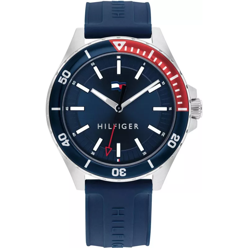 Tommy Hilfiger vīriešu Decker kvarca pulkstenis 1792009 43mm zils ciparnīca nerūsējošais tērauds