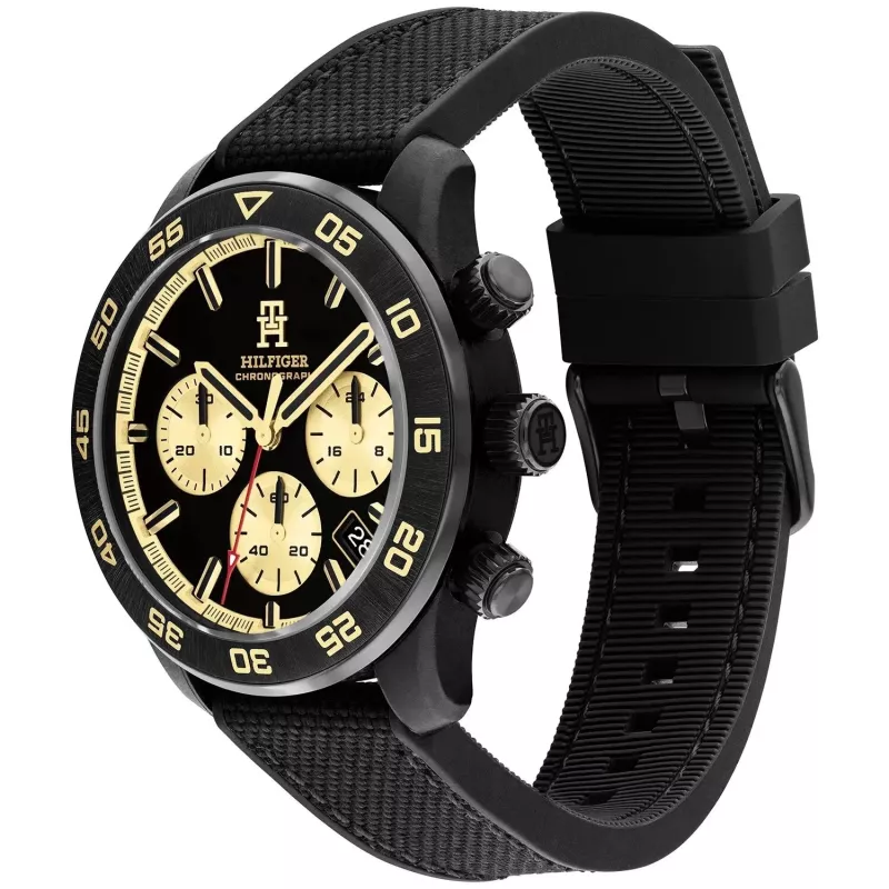 Tommy Hilfiger vīriešu pulkstenis Decker Quartz 1792182 41mm zils ciparnīca brūna āda