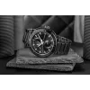 Tommy Hilfiger Vīriešu Decker kvarca pulkstenis 44mm nerūsējošais tērauds zils ciparnīca brūna āda