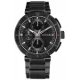 Tommy Hilfiger Vīriešu Decker kvarca pulkstenis 44mm nerūsējošais tērauds zils ciparnīca brūna āda