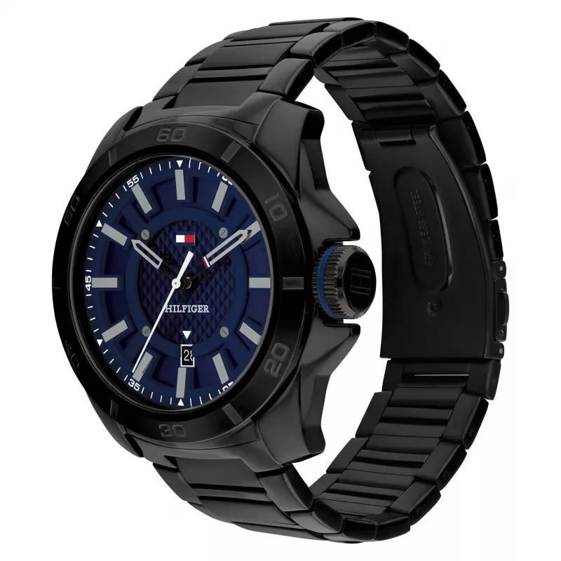 Tommy Hilfiger vīriešu kvarca analogais pulkstenis 1792139 49mm zils silikons