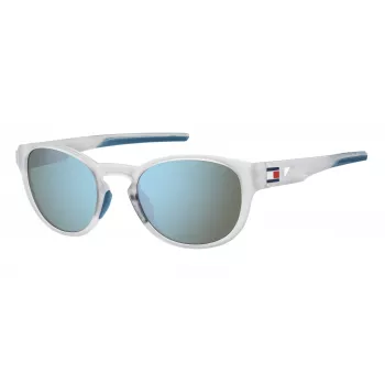 Tommy Hilfiger Vīriešu TH-1912-S-2M4 Taisnstūra saulesbrilles - Melns rāmis, dūmu pelēkas lēcas 54mm