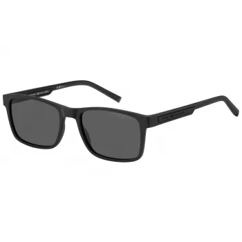 Tommy Hilfiger vīriešu TH2089S003M9 taisnstūra polarizētas saulesbrilles - matēti melna