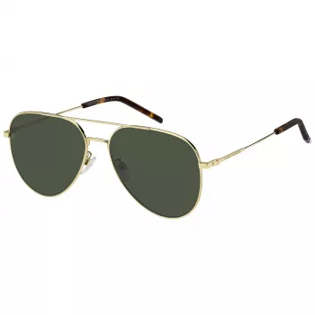 Tommy Hilfiger vīriešu TH2111GSJ5G taisnstūra saulesbrilles - spīdīgs melns rāmis, pelēkas lēcas, 60/16/150 mm