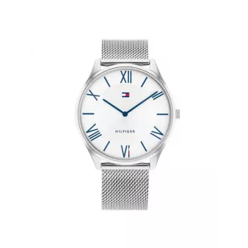 TOMMY HILFIGER Vīriešu pulkstenis 1710512 43mm Zils ciparnīca Brūna ādas siksniņa