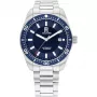 Tommy Hilfiger vīriešu pulkstenis 1710591 40mm nerūsējošais tērauds zils ciparnīca brūna āda