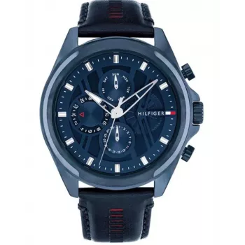 TOMMY HILFIGER Vīriešu pulkstenis 1710655 48mm Nerūsējošais tērauds Zils ciparnīca