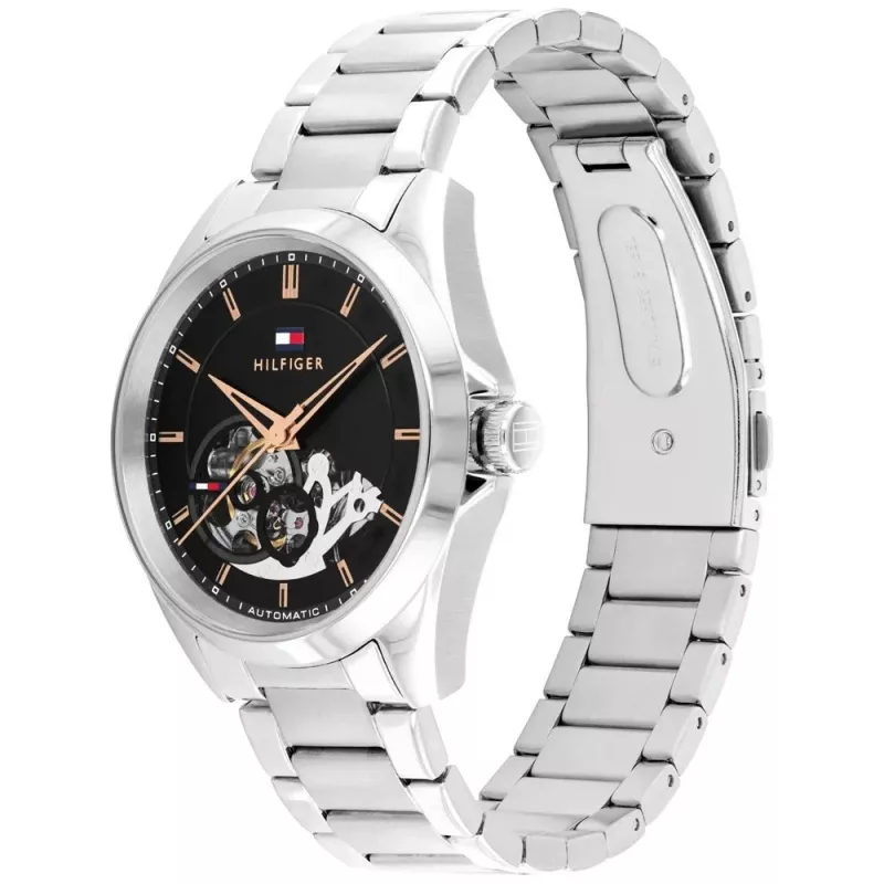 Tommy Hilfiger vīriešu pulkstenis 1710718 39mm zils ciparnīca brūna ādas siksniņa