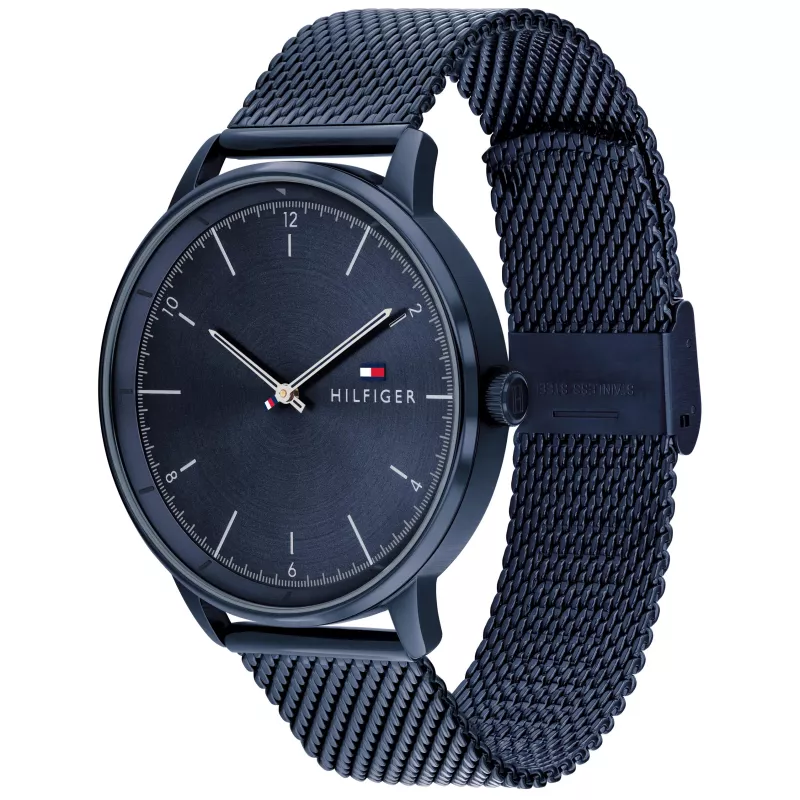 Tommy Hilfiger vīriešu pulkstenis 1791841 43mm nerūsējošais tērauds zils ciparnīca