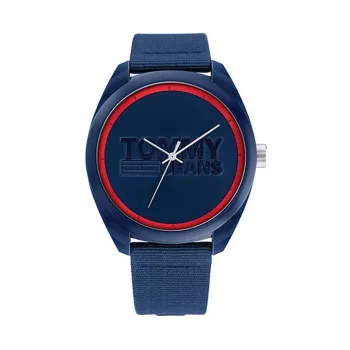 Tommy Hilfiger vīriešu pulkstenis 1792041 45 mm zils ciparnīca brūna ādas siksniņa
