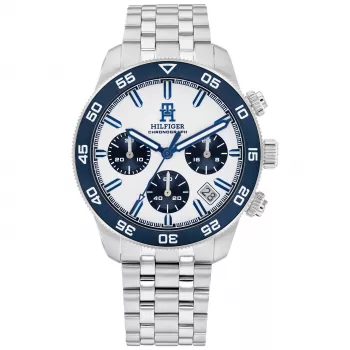 Tommy Hilfiger vīriešu pulkstenis 1792157 41mm zils ciparnīca brūna āda