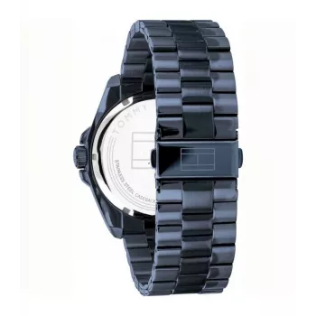 Tommy Hilfiger vīriešu pulkstenis TH1791689 44mm zils ciparnīca brūna ādas siksniņa