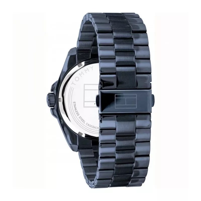 Tommy Hilfiger vīriešu pulkstenis TH1791689 44mm zils ciparnīca brūna ādas siksniņa
