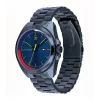 Tommy Hilfiger vīriešu pulkstenis TH1791689 44mm zils ciparnīca brūna ādas siksniņa
