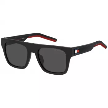 TOMMY HILFIGER TH-1976-S-BLX Vīriešu saulesbrilles, melns rāmis, pelēkas lēcas, 52/19/145 mm