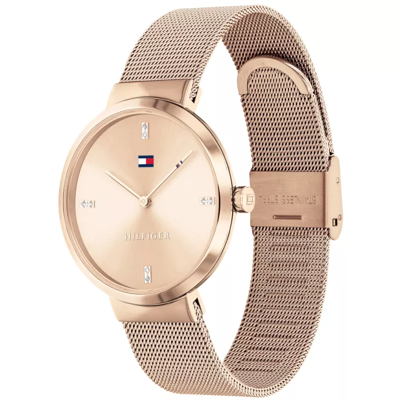 Tommy Hilfiger sieviešu 1782218 kvarca analogais pulkstenis 35mm sudraba nerūsējošā tērauda siets
