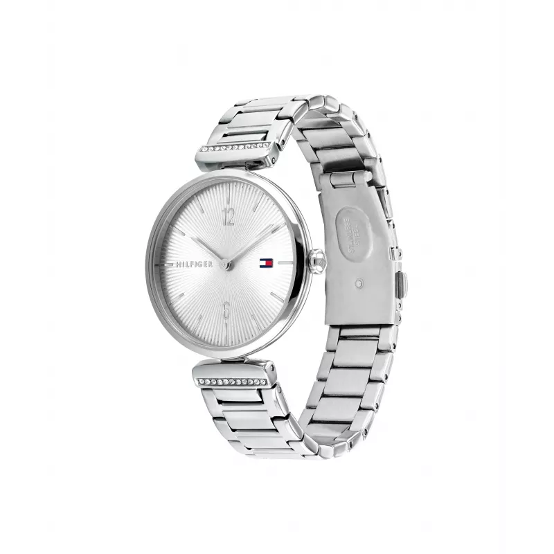 Tommy Hilfiger sieviešu Blake kvarca pulkstenis 32mm sudraba nerūsējošā tērauda siets