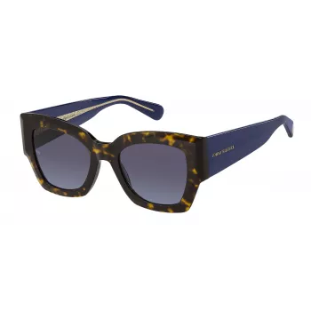 Tommy Hilfiger Women's TH-1862-S-086 Cat Eye Saulesbrilles - Tumša Havana / Brūns Gradients