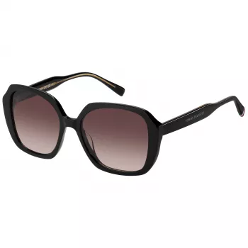 Tommy Hilfiger Sieviešu saulesbrilles TH-2105-S-807 - Melns rāmis, pelēkas lēcas 54mm