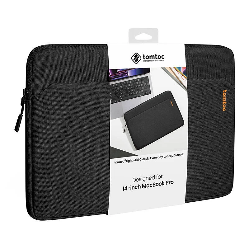 Tomtoc Light-A18 14 inch Laptop Sleeve (Black)