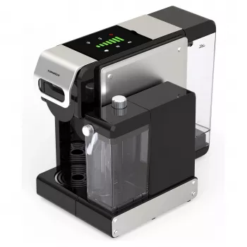 TORNADO TST-550M-GS 7-in-1 kafijas automāts ar 15 bāru sūkni, 1,8 L ūdens tvertni, piena putotāju – melns/sudrabs
