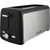 Tornado TTA-7402-GS tosteris - 2 šķēles 1400W pop-up tosteris ar 7 brūnināšanas līmeņiem, melns/sudraba