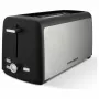 Tornado TTA-7402-GS tosteris - 2 šķēles 1400W pop-up tosteris ar 7 brūnināšanas līmeņiem, melns/sudraba