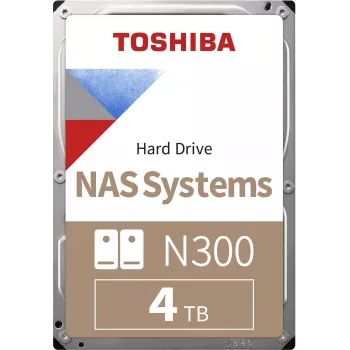 Toshiba N300 NAS 4TB iekšējais cietais disks 3,5 inch SATA 6Gb/s 7200RPM 128MB kešatmiņa