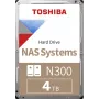 Toshiba N300 NAS 4TB iekšējais cietais disks 3,5 inch SATA 6Gb/s 7200RPM 128MB kešatmiņa