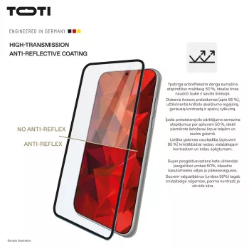 TOTI PREMIUM 3D rūdīta stikla ekrāna aizsargs pilnam pārklājumam Samsung Galaxy S25 Ultra