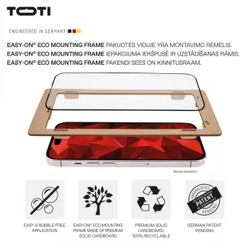 TOTI PREMIUM 3D rūdīta stikla ekrāna aizsargs pilnam pārklājumam Samsung Galaxy S25 Ultra