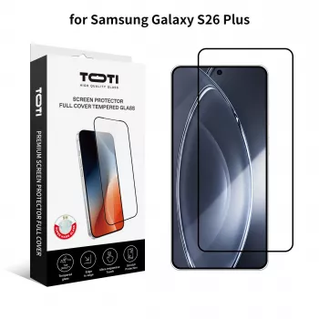 TOTI PREMIUM Rūdīta stikla 2.5D ekrāna aizsargs pilnam pārklājumam Samsung Galaxy S26 Plus