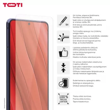 TOTI Rūdīta stikla 2D ekrāna aizsargs Samsung Galaxy A37/A57/A36/A56/S24 FE/S25 FE