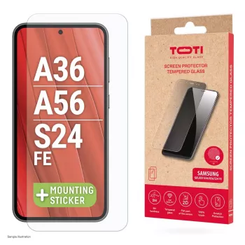 TOTI Rūdīta stikla 2D ekrāna aizsargs Samsung Galaxy A37/A57/A36/A56/S24 FE/S25 FE