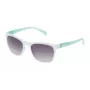 TOUS Saulesbrilles STO912-536G7M Sieviešu Havana Acetāta Kvadrātveida Saulesbrilles ar Brūniem Gradienta Lēcām