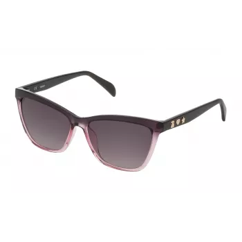 TOUS sieviešu tauriņveida saulesbrilles STOA23-560G49, Havana rāmis, brūnas gradienta lēcas, 56mm
