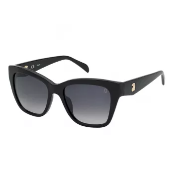 TOUS Sieviešu saulesbrilles STOB40-540700 - Acetāta rāmis, polikarbonāta lēcas, UV400 aizsardzība, 54 mm lēcu platums, melna/pelēka