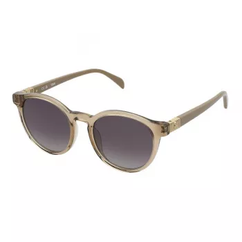 TOUS Sieviešu Saulesbrilles STOB89-5107AY Havana Acetāta Kvadrātveida Rāmis Brūnas Gradienta Lēcas 51mm