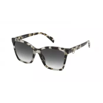 TOUS Women STOB50-550ALC Saulesbrilles Havana Acetāta Kvadrātveida Rāmis Pelēks Gradienta Lēcas 55/18/140 mm