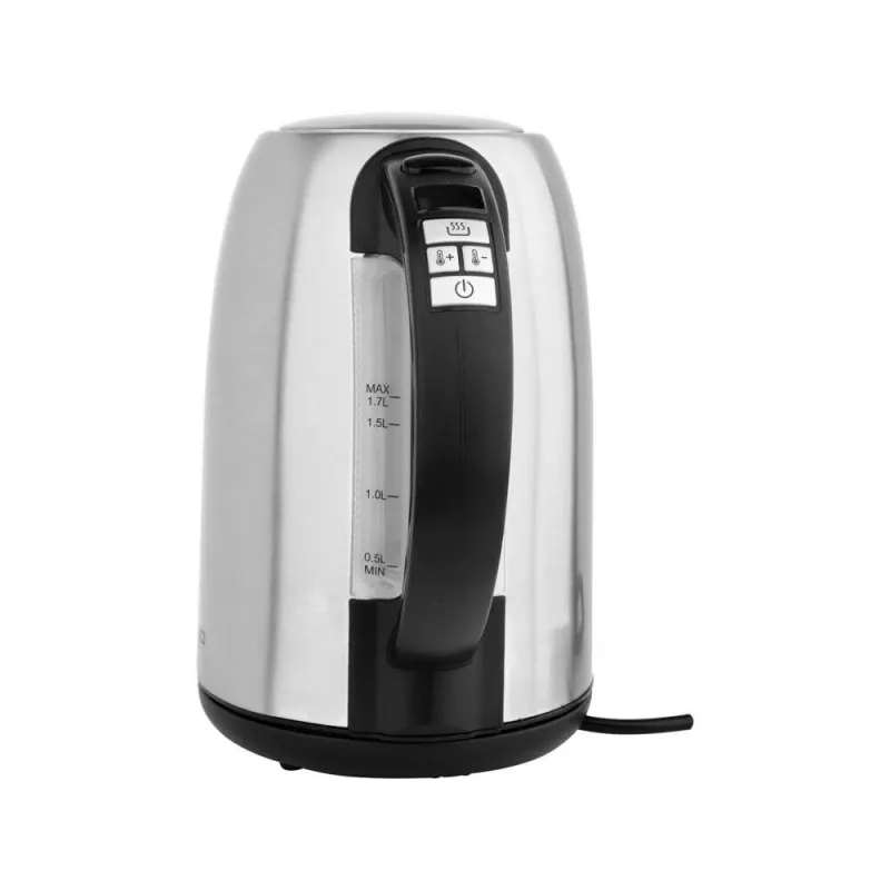 TOYA LUND 68194 elektriskā tējkanna 2200 W 1,7 L nerūsējošais tērauds sudraba/melna