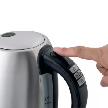 TOYA LUND 68194 elektriskā tējkanna 2200 W 1,7 L nerūsējošais tērauds sudraba/melna
