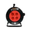 TOYA VOREL 82682 Kabeļa spole 4 kontaktligzdas 30m H05VV-F 3G1.5 ar termoaizsardzību