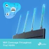 TP-Link Archer AX18 Wi-Fi 6 Dual-Band Gigabit bezvadu maršrutētājs (AX1800, 4x Gigabit LAN, Melns)
