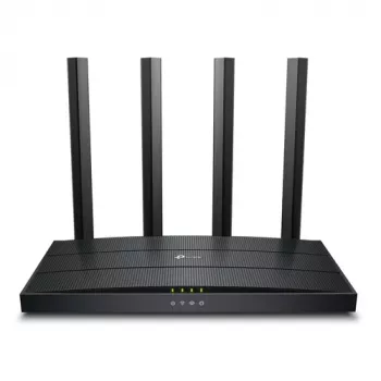 TP-Link Archer AX18 Wi-Fi 6 Dual-Band Gigabit bezvadu maršrutētājs (AX1800, 4x Gigabit LAN, Melns)